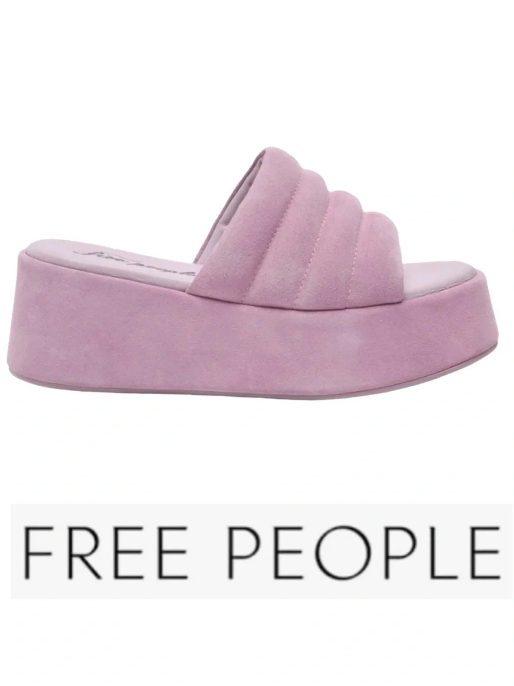Free People Almost Paradise Violet Suede Platforms Size 38.5